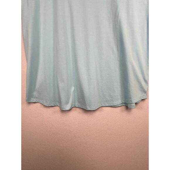 Crown & Ivy Ruffle Sleeve Blue T-shirt Top 2X Casual - Picture 6 of 10